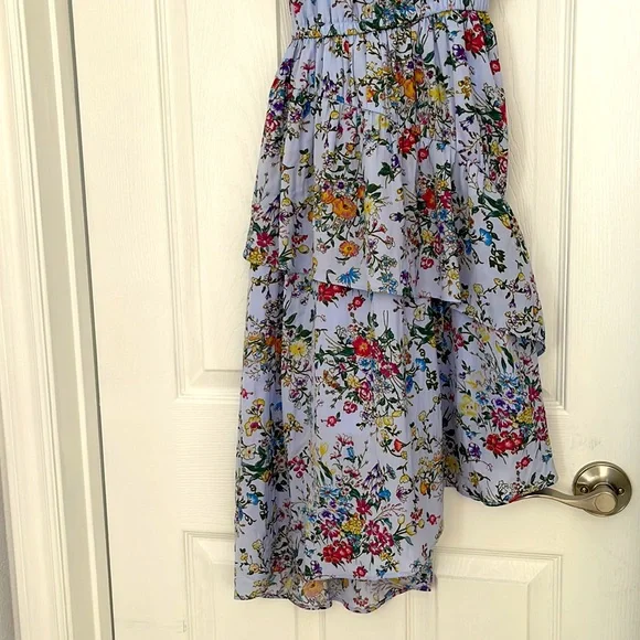 Floral midi dress, asymmetrical. - Picture 5 of 8